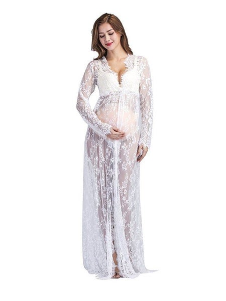 Maxi Maternity Dress Womens Clothing Size 16 Carousel 12