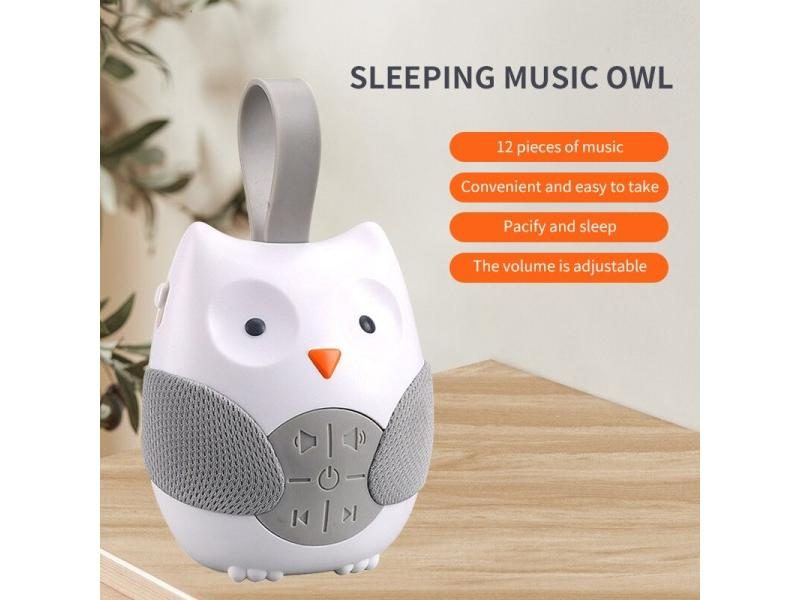 Cartoon Owl Modeling Music Pacifier Newborn Coaxing Bed Hanging Player Children Carousel 1