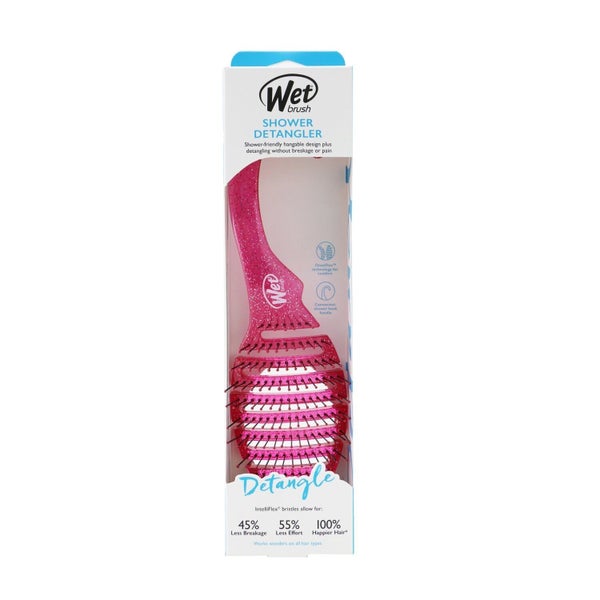 Wet Brush Shower Detangler - # Pink Glitter 1pc Carousel 2