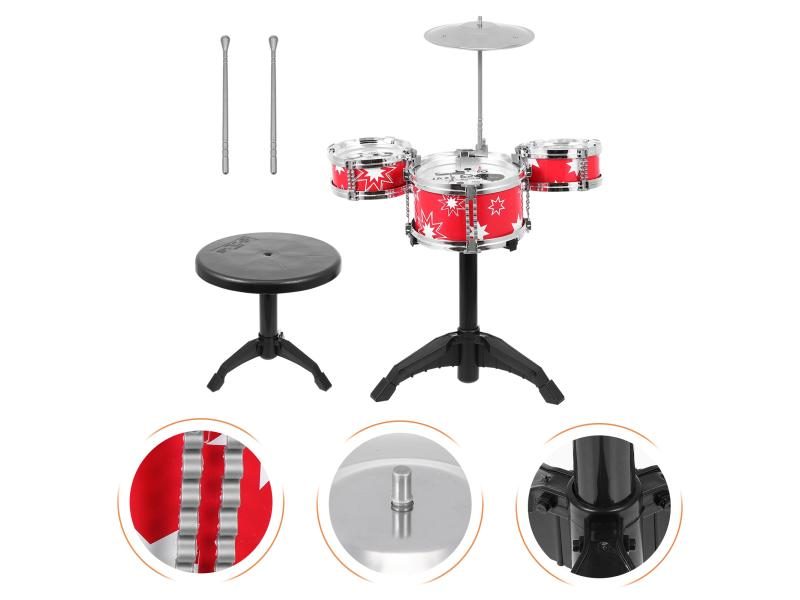 Children's Drum Kit Toddler Preschool Toy Musical Instrument Baby Gift Infant Carousel 2