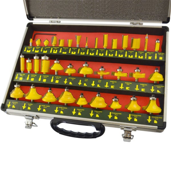 35pc Tungsten Carbide Tip TCT Router Bit Set 1/4" Shank Cutter Laminate TE409 Carousel 2