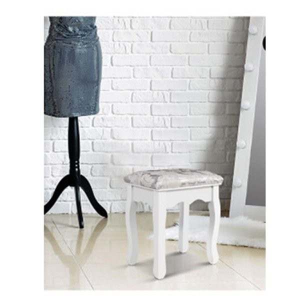 Dressing Table Stool Bedroom White Make Up Chair Fabric Furniture Carousel 2