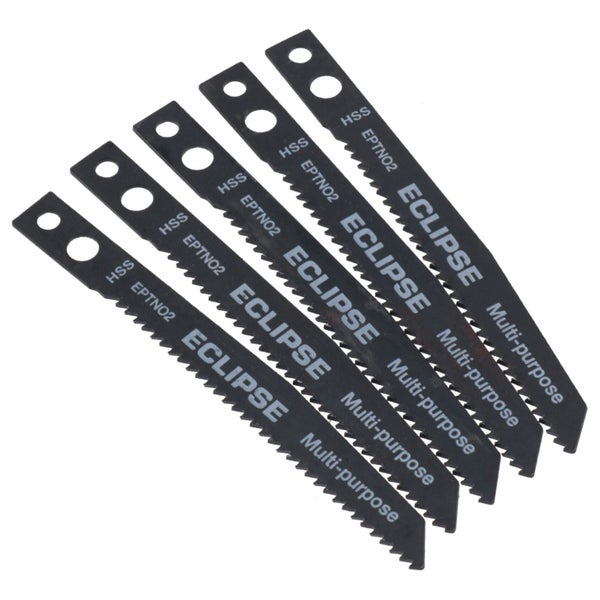5pc EPTN02 HSS Eclipse Jigsaw Blade 2.5 - 6mm Cutting 1.8mm Tooth Spacing Med... Carousel 5