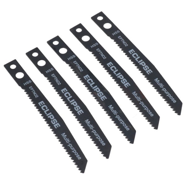 5pc EPTN02 HSS Eclipse Jigsaw Blade 2.5 - 6mm Cutting 1.8mm Tooth Spacing Med... Carousel 1