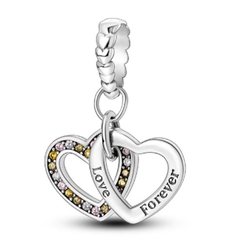925 Sterling Love Forever Charm - Fit's Pandora Bracelet Carousel 1