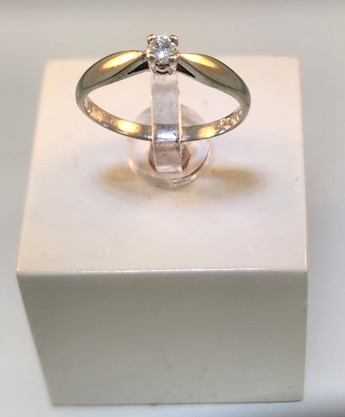 White Gold & Diamond Solitaire Ring Carousel 1