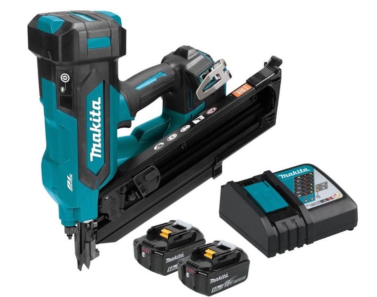 Makita DBN900RTE 18V LXT Brushless 90mm 30-34° Framing Nailer (5.0Ah) Kit Carousel 1