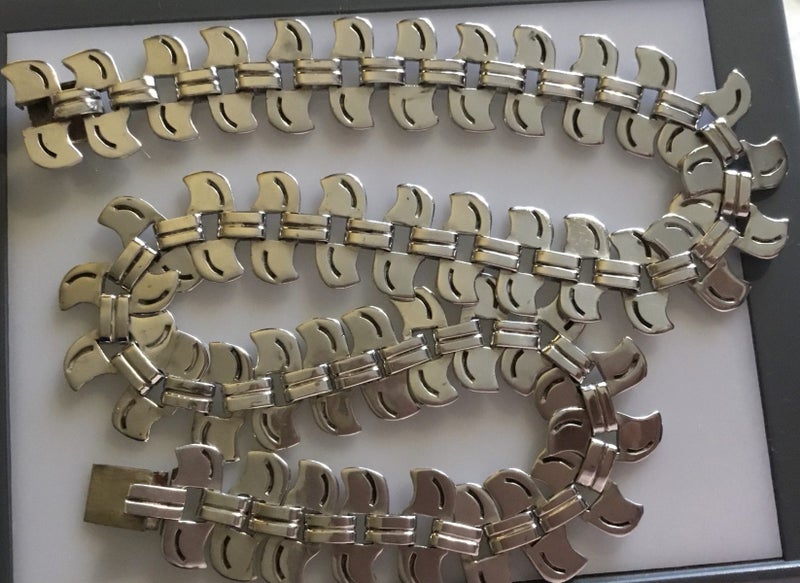 VINTAGE Sterling Silver Taxco Mexico Necklace (96.69 Grams) Carousel 15