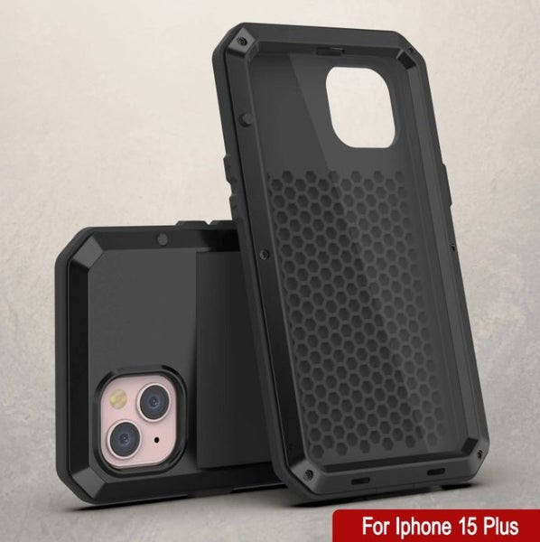 iPhone 15 Plus Metal Case Heavy Duty Armor Shockproof Case Snap Deal Carousel 6