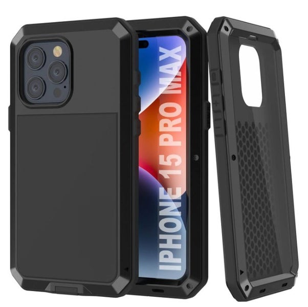 iPhone 15 Pro Max Metal Case Heavy Duty Armor Shockproof Case Snap Deal Carousel 1