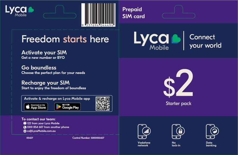 LycaMobile Prepaid SIM Card $2 Carousel 1