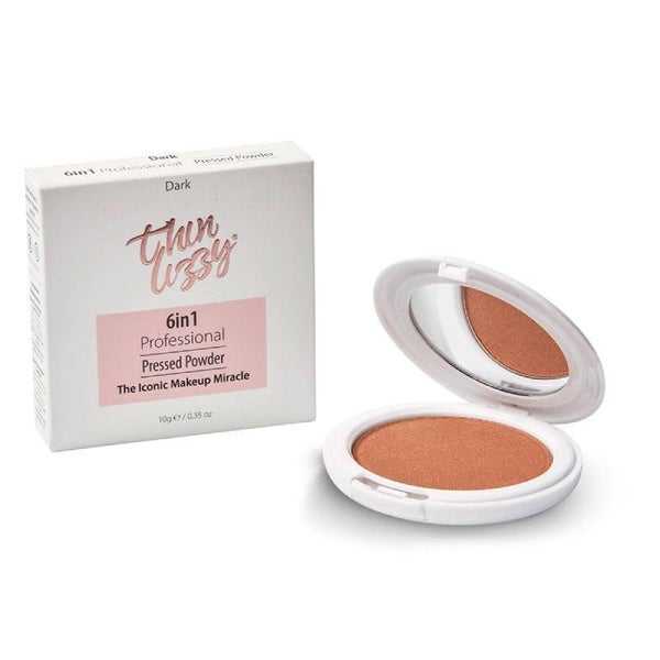 Thin Lizzy 6 in 1 powder - Dark shade with Powder Puff and FREE Make Up Wipes Carousel 2