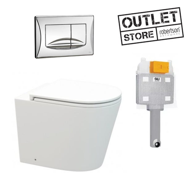 EXDISPLAY - GARDA BTW PAN WITH INWALL CISTERN & PUSH PLATE PACKAGE Carousel 1