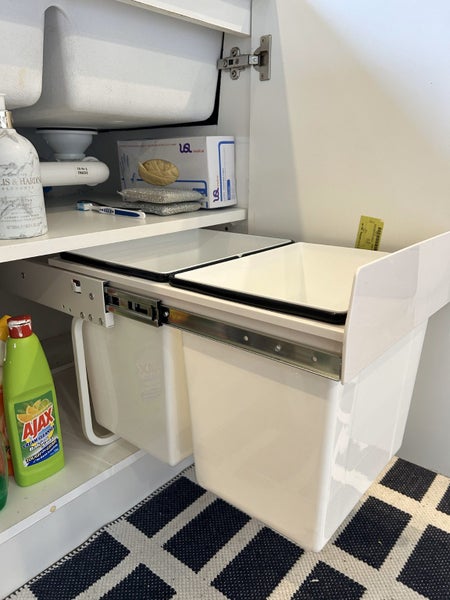 Bottom Mount Rubbish Bin - Slide Out Style - White - $70.00 Each! Carousel 1