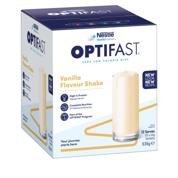 OPTIFAST VLCD Shake Vanilla Flavour 12 Pack 636g Carousel 1
