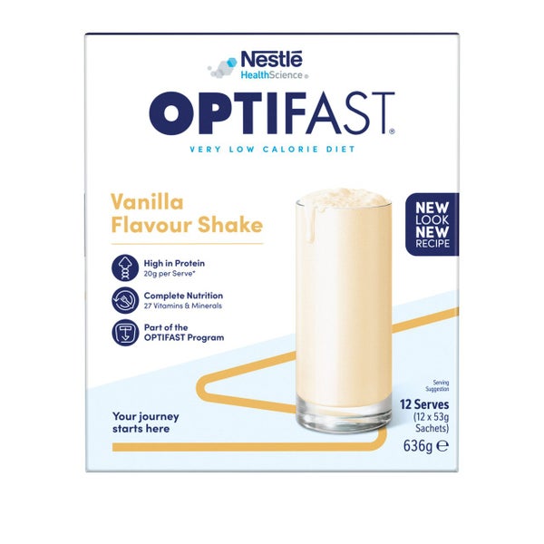 OPTIFAST VLCD Shake Vanilla Flavour 12 Pack 636g Carousel 2