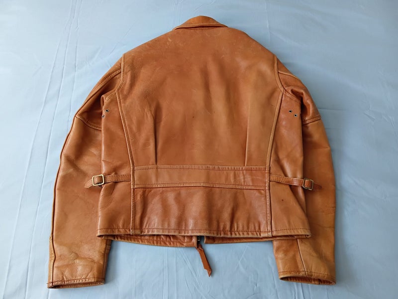 Vintage Highwayman Front Quarter Horsehide Tan Leather Jacket62960461624449111