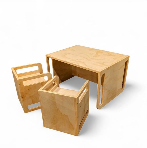 Montessori Discovery Table & Chair Set - NZ Made Carousel 1