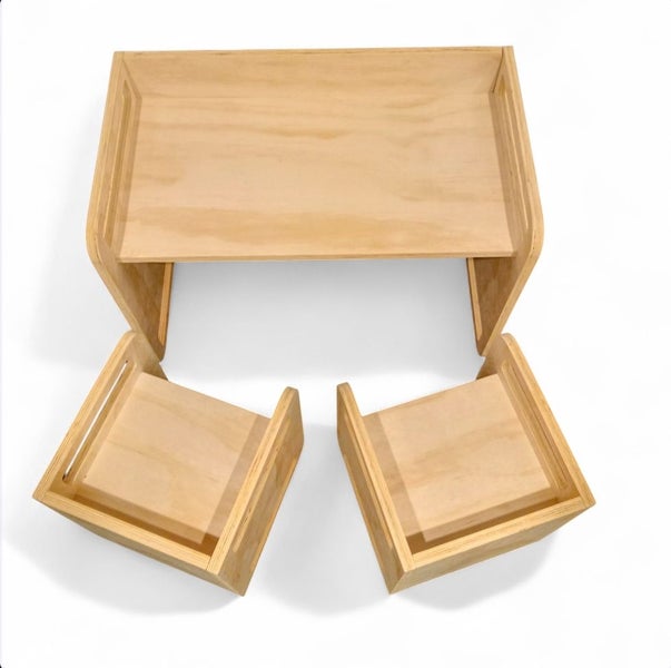 Montessori Discovery Table & Chair Set - NZ Made Carousel 2