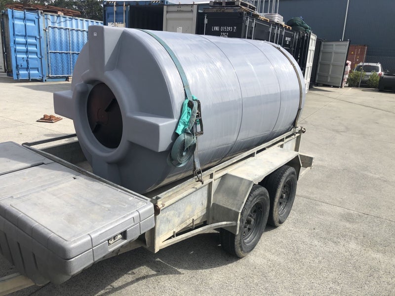 2000 Litre Water Tank - NZ Made - Light Grey - drinking water grade MDPE Carousel 2