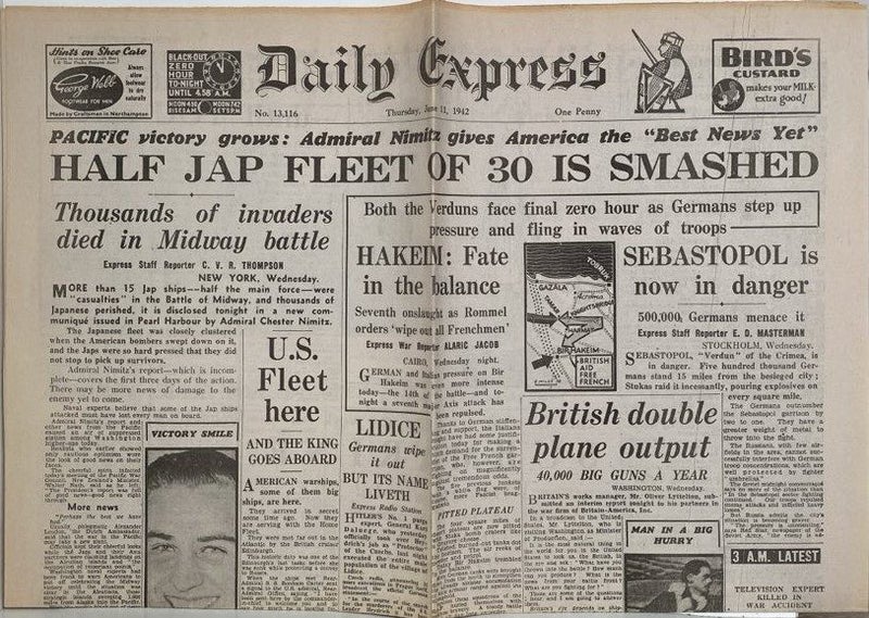 OLD WARTIME NEWSPAPER: Daily Express, Thursday, 11 June 1942 Carousel 1