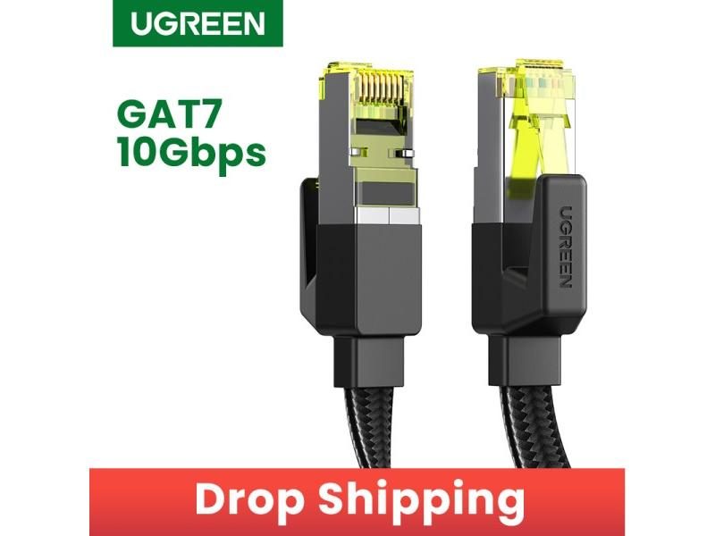 ??UGREEN Ethernet Cable CAT7 10Gbps Cotton Braided Network Lan Cord For Carousel 1