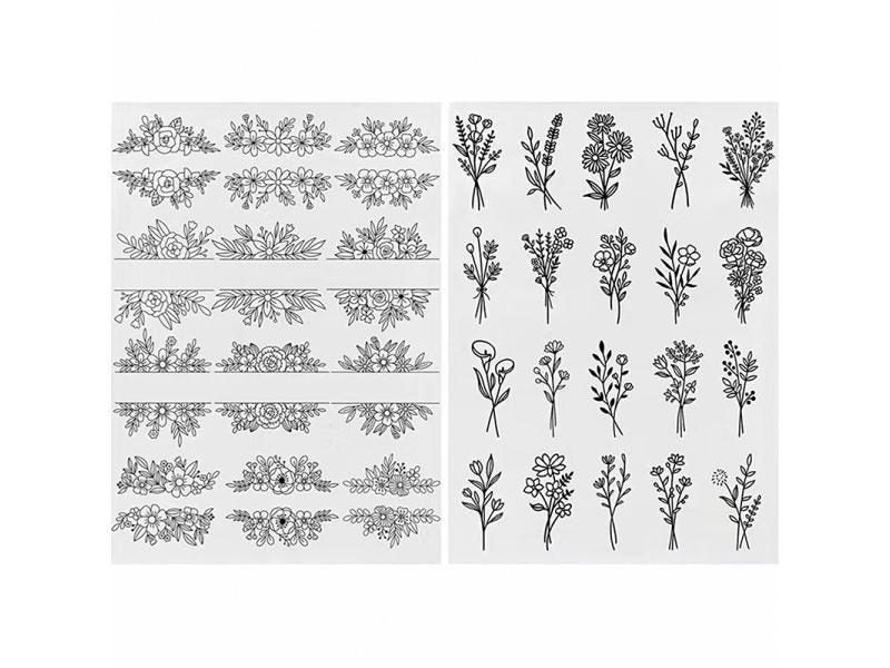 2pcs Water Soluble Stabilizer Embroidery Stick And Stitch Embroidery Paper Tear Carousel 1