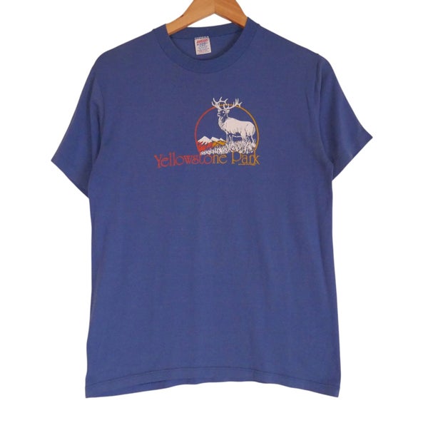 Vintage 1982 Single Stitch Yellowstone Park Tee Medium Carousel 1