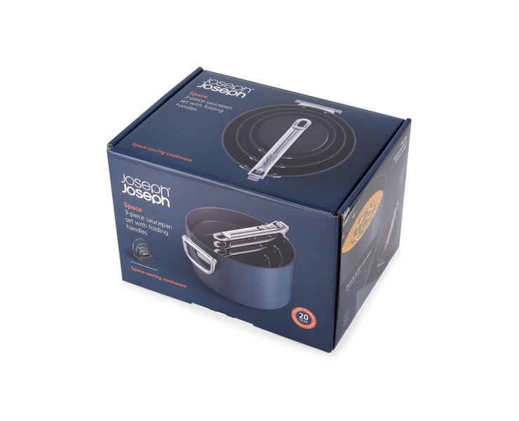 Joseph Joseph Space 3 Piece Non-Stick Induction Saucepan Set Carousel 2
