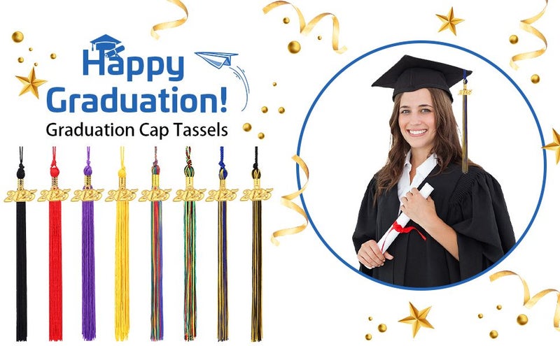 2025 Graduation Tassels 10Pcs Graduation Cap Tassels 2025 Grad Graduation Tassel Carousel 1