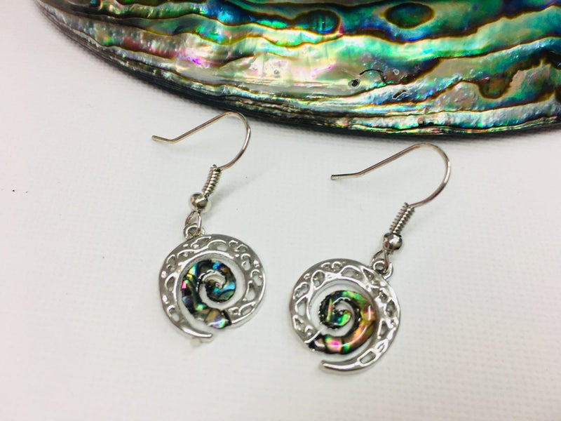 Paua Shell Earrings Koru Carousel 1