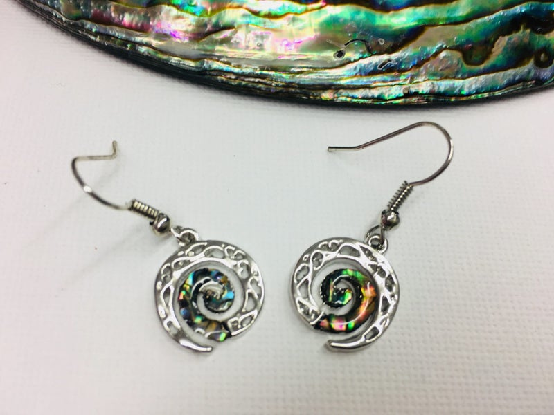 Paua Shell Earrings Koru Carousel 2
