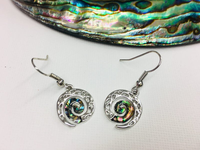 Paua Shell Earrings Koru Carousel 3