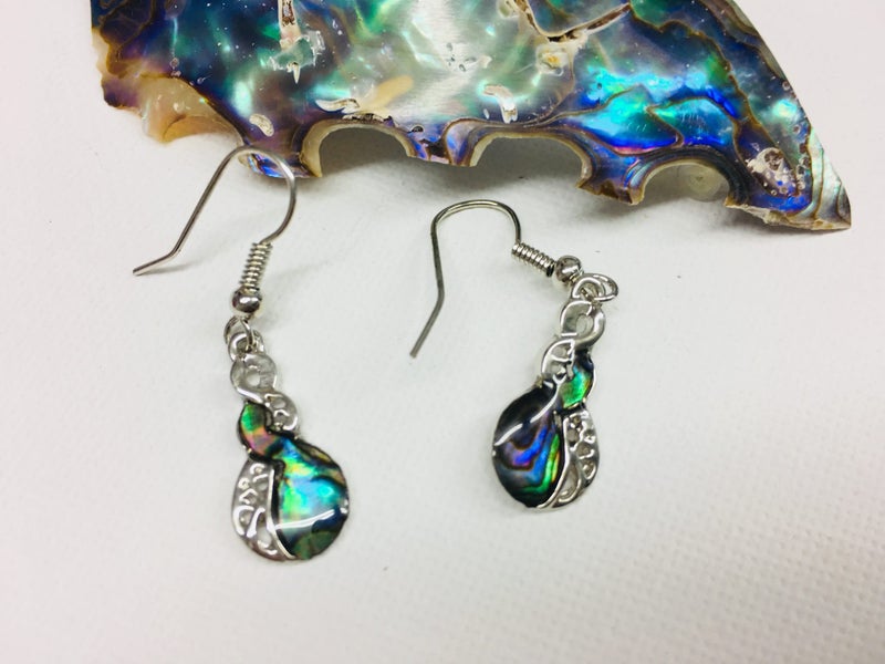 Paua Shell Earrings Twist Carousel 1