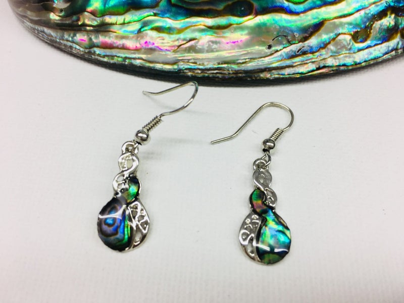 Paua Shell Earrings Twist Carousel 3