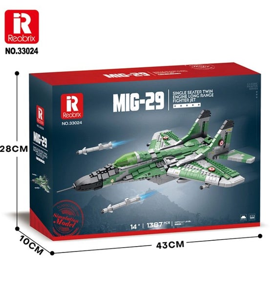 Fighter Plane Mig-29 Reobrix 33024 1387pcs New Carousel 1