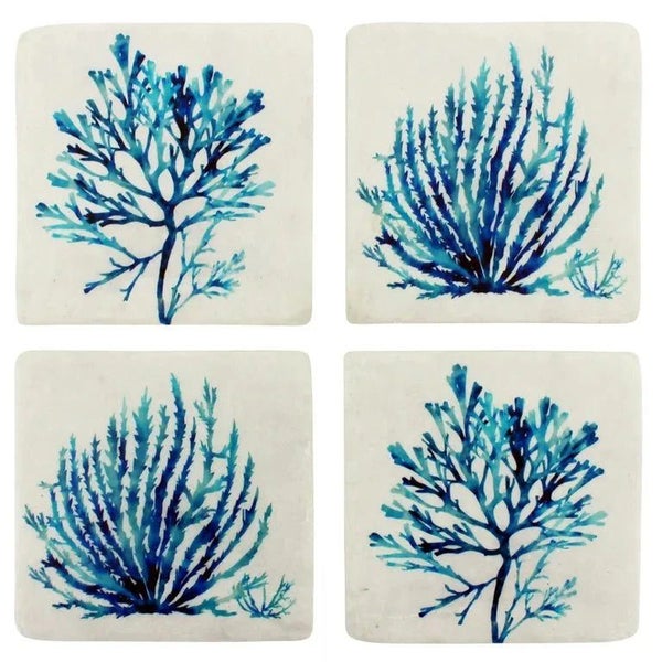Sara Coral Resin Coasters Set/4 Carousel 1