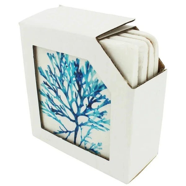 Sara Coral Resin Coasters Set/4 Carousel 2