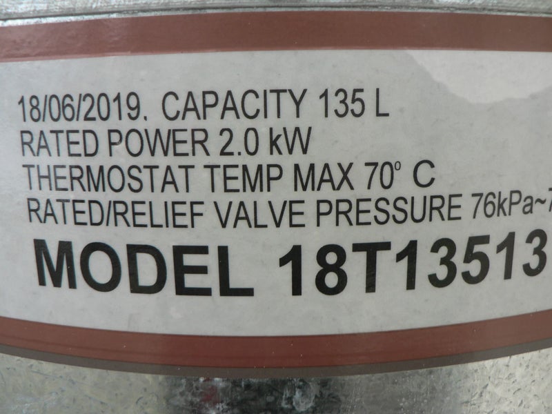 hot water cylinder 2019 Rheem 135L Carousel 2
