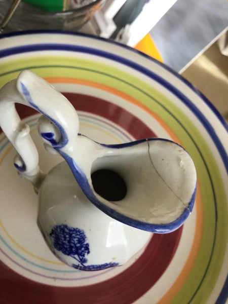 SMALL JUG ITALY MADE SPOUT REGLUED Carousel 2
