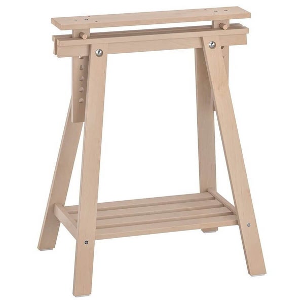 IKEA LAGKAPTEN MITTBACK Desk White, Birch 140X60 cm Carousel 2