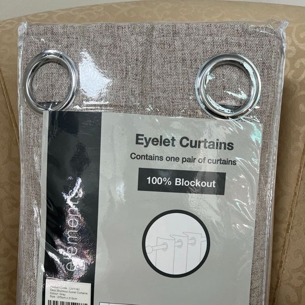 Denver Blockout Coated Eyelet Grey Curtain by Marlborough Carousel 1