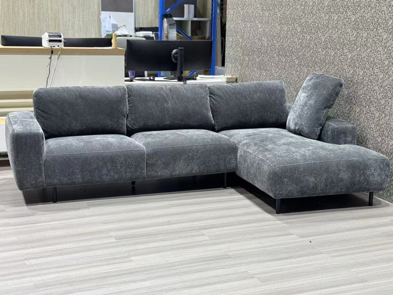 Modern 3-Seater Sofa with Right-Hand Chaise – Charcoal Grey Fabric – Luxurious Carousel 2