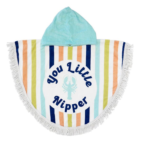 Bambury Kids Shaped Poncho Hooded Beach Towels|Quick Drying Little Nipper Carousel 1
