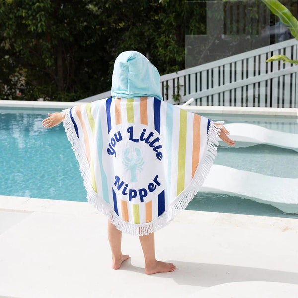 Bambury Kids Shaped Poncho Hooded Beach Towels|Quick Drying Little Nipper Carousel 3