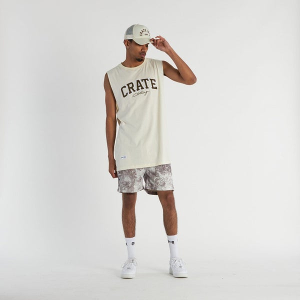 Crate Men's Pattern Script Mesh Shorts Carousel 2