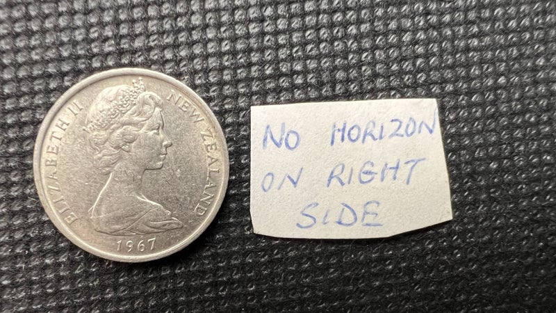 New Zealand 1967 5 Cent Coin – Mint Error: Missing Horizon - Lot E468 Carousel 2