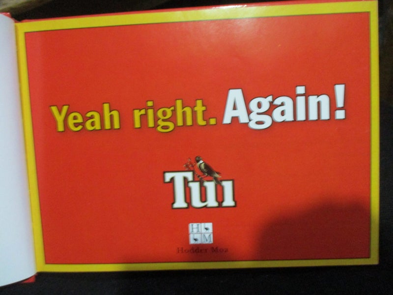 Yeah Right Tui beer book Carousel 1