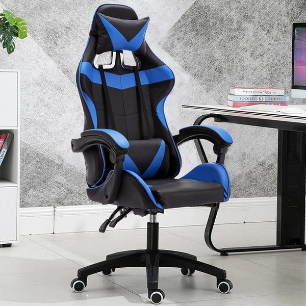 Gaming Chair with Footrest Black & Blue Carousel 6