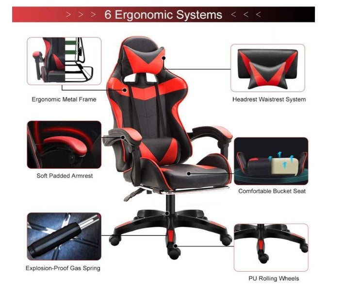 Gaming Chair Black & Blue New Carousel 8